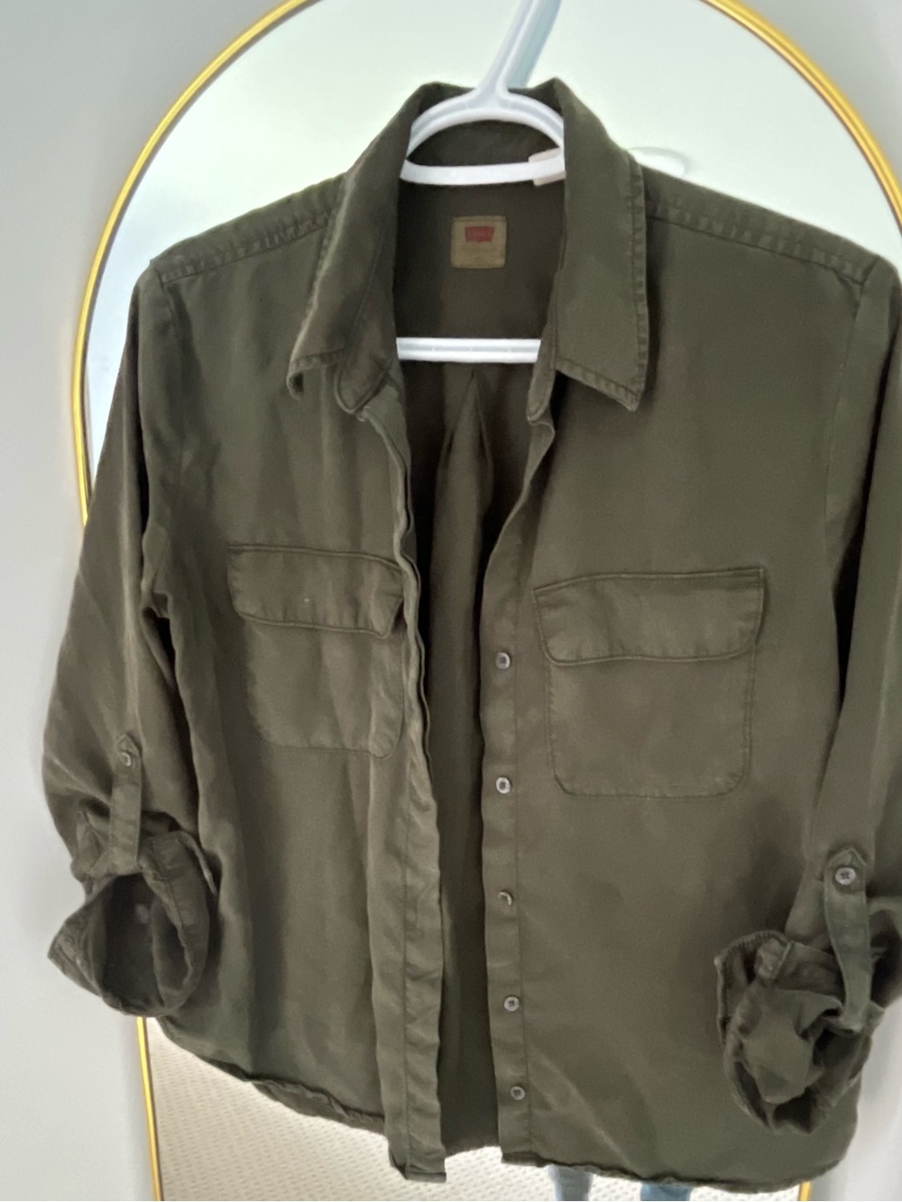 Levi's Olive Green Button-Front Shirt